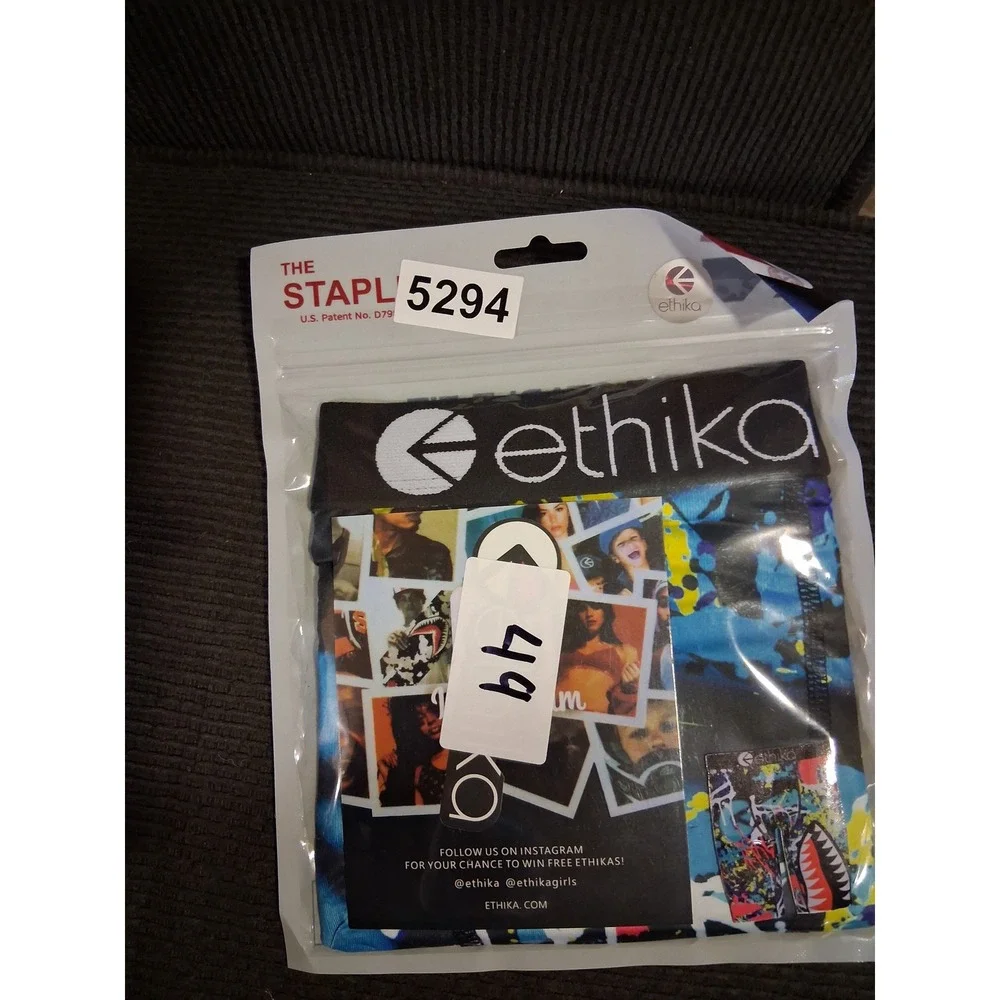 Ethika Mens The Staple Fit Boxer Briefs Multicolor Collage Graffiti Print Size M